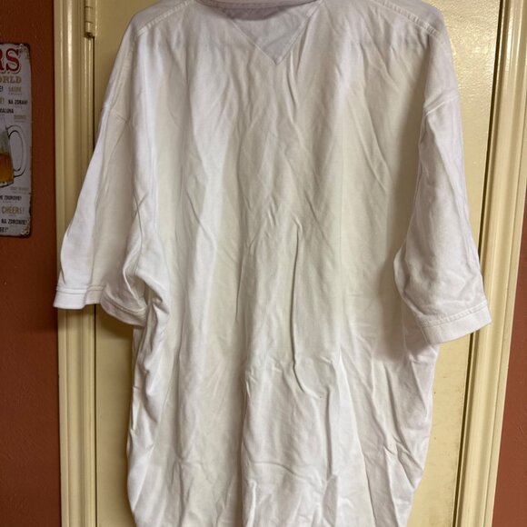 Tommy Hilfiger White Mens Polo Shirt XXXL Cotton Blend Short Sleeve Classic Fit - Picture 8 of 8